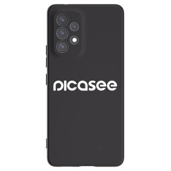 Picasee fekete szilikon tok az alábbi mobiltelefonokra Samsung Galaxy A53 5G A536 - Picasee - new logo - white