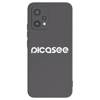 Picasee fekete szilikon tok az alábbi mobiltelefonokra Realme 9 Pro 5G - Picasee - new logo - white