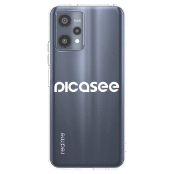 Picasee átlátszó szilikon tok az alábbi mobiltelefonokra Realme 9 Pro 5G - Picasee - new logo - white