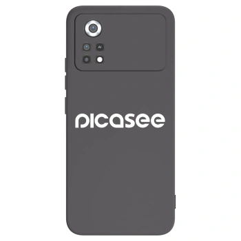 Picasee fekete szilikon tok az alábbi mobiltelefonokra Xiaomi Poco X4 Pro 5G - Picasee - new logo - white