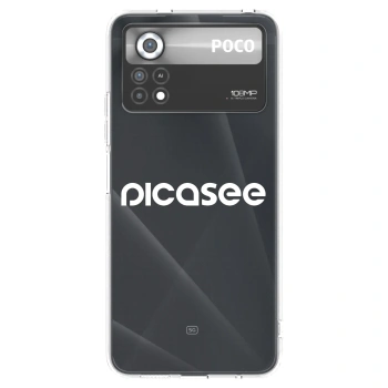 Picasee átlátszó szilikon tok az alábbi mobiltelefonokra Xiaomi Poco X4 Pro 5G - Picasee - new logo - white