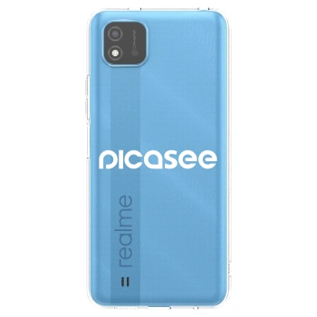 Picasee átlátszó szilikon tok az alábbi mobiltelefonokra Realme C11 (2021) - Picasee - new logo - white