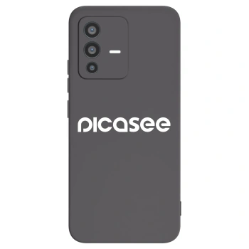 Picasee fekete szilikon tok az alábbi mobiltelefonokra Vivo V23 5G - Picasee - new logo - white