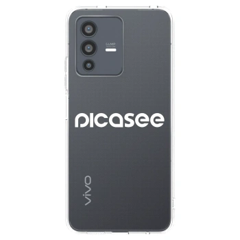 Picasee átlátszó szilikon tok az alábbi mobiltelefonokra Vivo V23 5G - Picasee - new logo - white