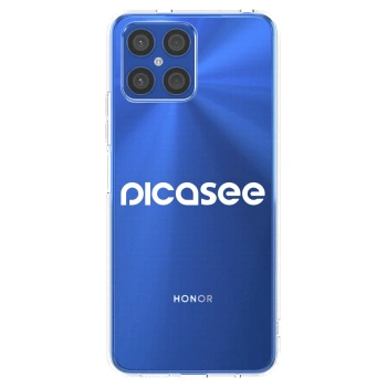 Picasee átlátszó szilikon tok az alábbi mobiltelefonokra Honor X8 4G - Picasee - new logo - white