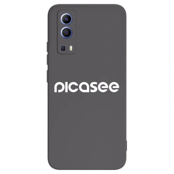 Picasee fekete szilikon tok az alábbi mobiltelefonokra Vivo Y52 5G - Picasee - new logo - white