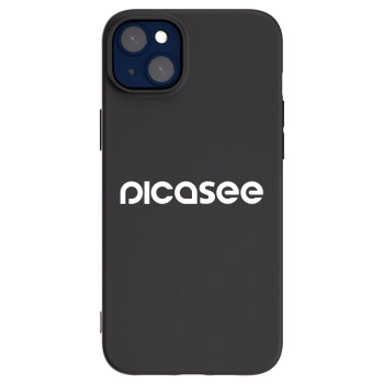 Picasee fekete szilikon tok az alábbi mobiltelefonokra Apple iPhone 14 Plus - Picasee - new logo - white