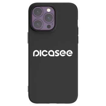 Picasee fekete szilikon tok az alábbi mobiltelefonokra Apple iPhone 14 Pro Max - Picasee - new logo - white