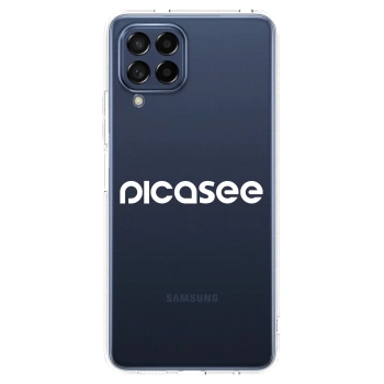 Picasee átlátszó szilikon tok az alábbi mobiltelefonokra Samsung Galaxy M53 5G - Picasee - new logo - white