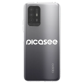 Picasee átlátszó szilikon tok az alábbi mobiltelefonokra OPPO A94 5G - Picasee - new logo - white