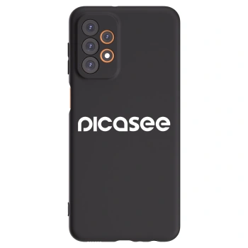 Picasee fekete szilikon tok az alábbi mobiltelefonokra Samsung Galaxy A23 A236B 5G - Picasee - new logo - white
