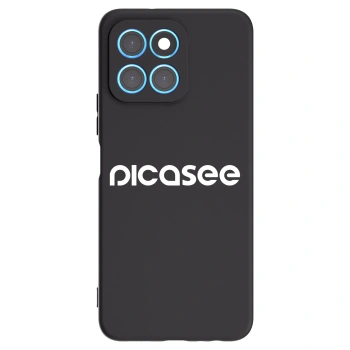 Picasee fekete szilikon tok az alábbi mobiltelefonokra Honor X8 5G - Picasee - new logo - white