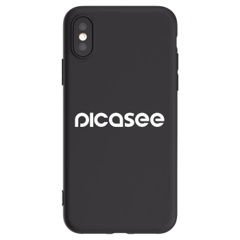 Picasee fekete szilikon tok az alábbi mobiltelefonokra Apple iPhone X/XS - Picasee - new logo - white