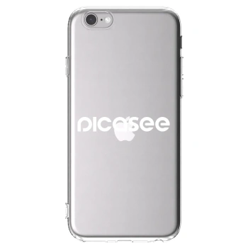 Picasee átlátszó szilikon tok az alábbi mobiltelefonokra Apple iPhone 6/6S - Picasee - new logo - white