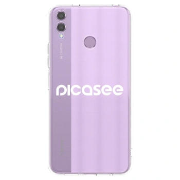 Picasee átlátszó szilikon tok az alábbi mobiltelefonokra Honor 8X - Picasee - new logo - white