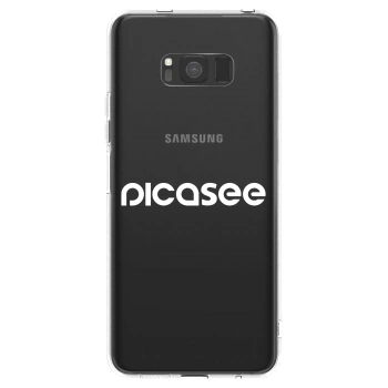 Picasee átlátszó szilikon tok az alábbi mobiltelefonokra Samsung Galaxy S8 G950F - Picasee - new logo - white