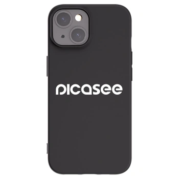 Picasee fekete szilikon tok az alábbi mobiltelefonokra Apple iPhone 15 - Picasee - new logo - white