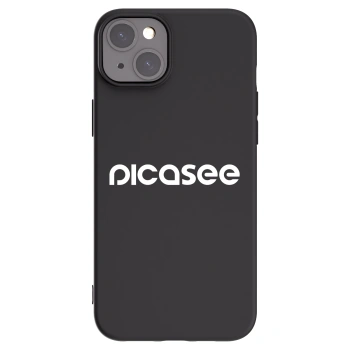 Picasee fekete szilikon tok az alábbi mobiltelefonokra Apple iPhone 15 Plus - Picasee - new logo - white