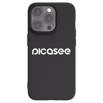 Picasee fekete szilikon tok az alábbi mobiltelefonokra Apple iPhone 15 Pro - Picasee - new logo - white