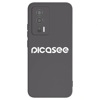 Picasee fekete szilikon tok az alábbi mobiltelefonokra Xiaomi Poco F5 Pro 5G - Picasee - new logo - white