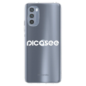 Picasee átlátszó szilikon tok az alábbi mobiltelefonokra Motorola Moto G62 - Picasee - new logo - white