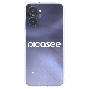 Picasee átlátszó szilikon tok az alábbi mobiltelefonokra Realme 10 4G - Picasee - new logo - white