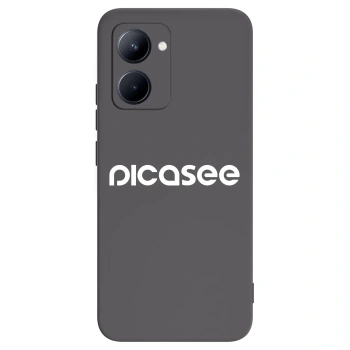Picasee fekete szilikon tok az alábbi mobiltelefonokra Realme C33 (2023) - Picasee - new logo - white