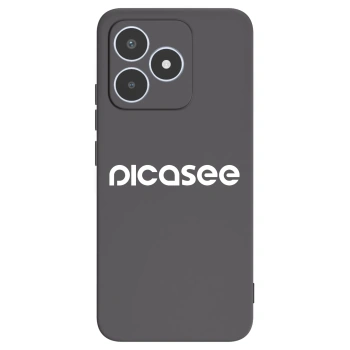 Picasee fekete szilikon tok az alábbi mobiltelefonokra Realme C53 - Picasee - new logo - white