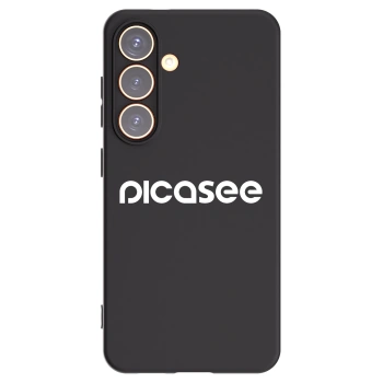 Picasee fekete szilikon tok az alábbi mobiltelefonokra Samsung Galaxy S24 S921B 5G - Picasee - new logo - white