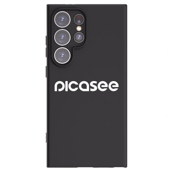 Picasee fekete szilikon tok az alábbi mobiltelefonokra Samsung Galaxy S24 Ultra S928B 5G - Picasee - new logo - white
