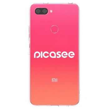 Picasee átlátszó szilikon tok az alábbi mobiltelefonokra Xiaomi Mi 8 Lite - Picasee - new logo - white