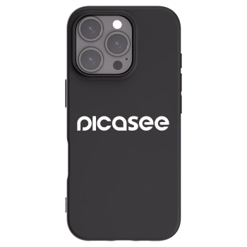 Picasee fekete szilikon tok az alábbi mobiltelefonokra Apple iPhone 16 Pro - Picasee - new logo - white