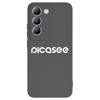Picasee fekete szilikon tok az alábbi mobiltelefonokra Vivo V40 SE 5G - Picasee - new logo - white
