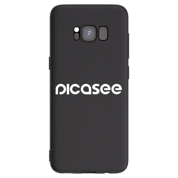 Picasee fekete szilikon tok az alábbi mobiltelefonokra Samsung Galaxy S8 G950F - Picasee - new logo - white