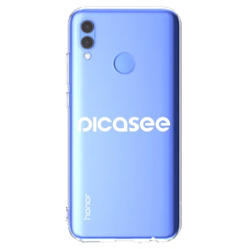 Picasee átlátszó szilikon tok az alábbi mobiltelefonokra Huawei P Smart 2019 - Picasee - new logo - white