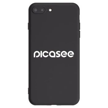 Picasee fekete szilikon tok az alábbi mobiltelefonokra Apple iPhone 8 Plus - Picasee - new logo - white