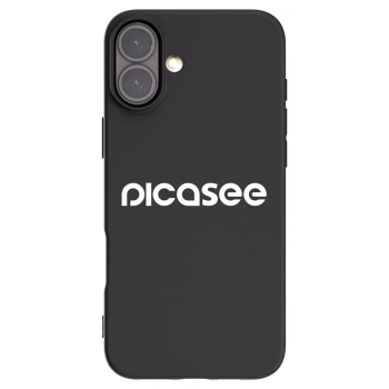 Picasee fekete szilikon tok az alábbi mobiltelefonokra Apple iPhone 16 Plus - Picasee - new logo - white