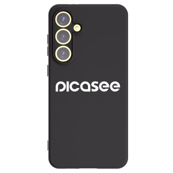 Picasee fekete szilikon tok az alábbi mobiltelefonokra Samsung Galaxy S24 FE S721B - Picasee - new logo - white
