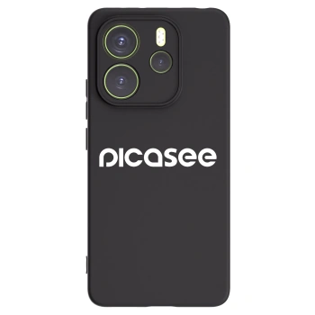 Picasee fekete szilikon tok az alábbi mobiltelefonokra Xiaomi Redmi Note 14 4G - Picasee - new logo - white