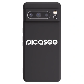 Picasee fekete szilikon tok az alábbi mobiltelefonokra Google Pixel 8 Pro - Picasee - new logo - white