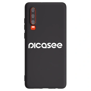 Picasee fekete szilikon tok az alábbi mobiltelefonokra Huawei P30 - Picasee - new logo - white