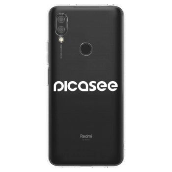 Picasee átlátszó szilikon tok az alábbi mobiltelefonokra Xiaomi Redmi 7 - Picasee - new logo - white