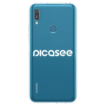 Picasee átlátszó szilikon tok az alábbi mobiltelefonokra Huawei Y6 2019 - Picasee - new logo - white