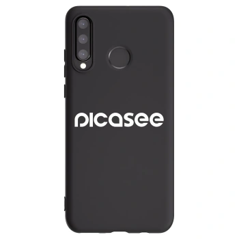 Picasee fekete szilikon tok az alábbi mobiltelefonokra Huawei P30 Lite - Picasee - new logo - white