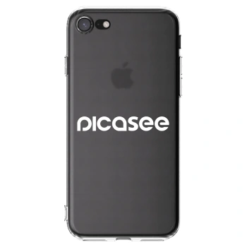 Picasee átlátszó szilikon tok az alábbi mobiltelefonokra Apple iPhone 8 - Picasee - new logo - white
