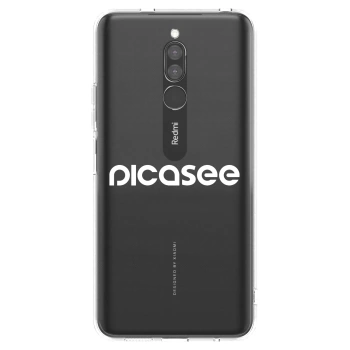 Picasee átlátszó szilikon tok az alábbi mobiltelefonokra Xiaomi Redmi 8 - Picasee - new logo - white