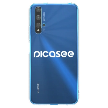 Picasee átlátszó szilikon tok az alábbi mobiltelefonokra Huawei Nova 5T - Picasee - new logo - white