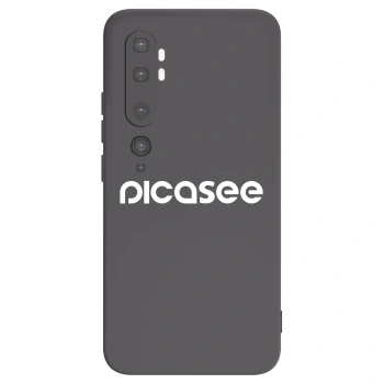 Picasee fekete szilikon tok az alábbi mobiltelefonokra Xiaomi Mi Note 10 (Pro) - Picasee - new logo - white