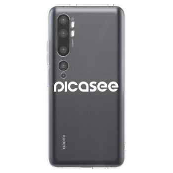 Picasee átlátszó szilikon tok az alábbi mobiltelefonokra Xiaomi Mi Note 10 (Pro) - Picasee - new logo - white