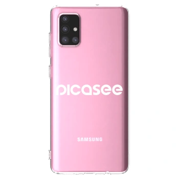 Picasee átlátszó szilikon tok az alábbi mobiltelefonokra Samsung Galaxy A71 A715F - Picasee - new logo - white